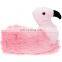 Winter Home Indoor Custom Pretty Pink Woman Stuffed Soft Plush Flamingo Slippers Shoes