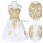 Grace Karin Strapless Sweetheart Golden Appliqued White Beaded Tulle Cocktail Dress GK000138-1