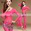 T-5140 Indian shiny finition long sleeve adult belly dance costume suit