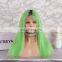 whosale price 2018 hot selling green color natural hairline full lace wig