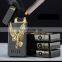 Three-dimensional Relief Double Arc Pulse Windproof USB Charging Cigarette Lighter