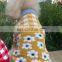 Cute Dog Clothes knit sweater Bichon plaid Rose flower Pet puppy apparel