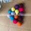 colorful wool ball baby crib mobile