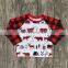 xmas christmas thanksgiving day deer red white plaids kids cotton tshirt baby ruffle sleeves white tops baby animal shirts