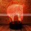 Interesting 3D Illusion Lamp LED Night Lights with Mustang Horse Shape