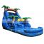 commercial inflatable crush  rainbow blue tropical paradise water slide for sale