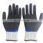 Anti Cut Level 5 HPPE Liner Nitrile Full Coated + Sandy Palm Coated Cut Resistant Gloves