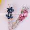 2015 New Model F Fashion Duckbill Hair Barrette PiMYJ0003n Wholesale Two Flowers Full Diamond w
