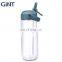 22 oz Sports Water Bottle with Motivational Time Marker to Drink,Reusable BPA Free Tritan Bottle with Filter for Gym and Outdoor