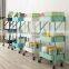 K&B 3 Tier Rolling Folding Storage Carts Metal Storage Cart With Wheels for Home