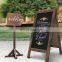 Rustic Magnetic A-Frame Chalkboard Sign Free Standing Chalkboard Easel Sturdy Sidewalk Sign Folding Chalkboard