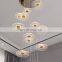 Art Design Modern Acrylic Flower Ceiling Pendant Lamp Chandelier for Stair Bedroom Home Decoration