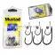 MUSTAD 10827NP stainless steel fishing hooks for saltwater carp big barbed fishing hooks