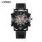 SINOBI Multi Function Man Watches Digital Quartz Watch S9795G Alarm Clock Watch LED Display Wristwatch