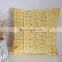 Hot Selling Yellow fringe hand knotted macrame cushion pillow cover Bohemian decoration pillows in Vietnam