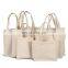 Wholesale Eco-friendly portable reusable large capacity fashion natural cotton shopping canvas bags with custom printed logo