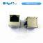 H1152E01A 100M Ethernet filter 1X1 Port 180 UP vertical Magjack RJ45  Female Connector 8p8c Cat5 Modular Jack/Socket