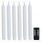 Wholesale 3D Wick Flickering Light Battery Electric Tapered Candle Sticks Led Flameless Taper Candles Remote Set 6 With Wax