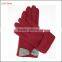 Lady's red spandex velvet warm gloves with supersoft polyester lining