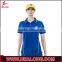 blue color contrast collar sport polo shirt