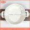 hot sale strengthen durable porcelain round baking pan plate with handle,heated Cheese pan, hotel restaurant big size pan