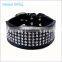 Full Shine Diamante Decorative Rhinestone Western Leather Dog Collars                        
                                                Quality Choice