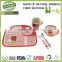 wholesale bamboo fibre kids dinner set, hot selling bee bamboo round dinner set