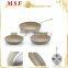 MSF-6090 Forged aluminum fry pan beige marble non stick coating interior marble heat resistant painting exterior