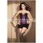 Women Sexy Burlesque Dance Corset Bustier Mini Layer Skirt For Clubwear