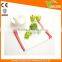 New Design Rad Plastic Antibacterial Non Slip Cutting Board Square Shape Chopping Board