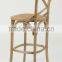 Antique Wooden Armless Bistro Counter Stool/ High Chair