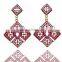 Rhombus Boho Earrings,Geometric Aztec Diamond EarringHollow Out Boho Earring,Summer Party Earrings,Tribal Earring