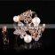 Women accessories jewelry pearl zinc alloy rhinestone butterfly shaped animal scarf clip brooch
