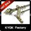 KYOK Chroming wrought iron curtain finials ,double curtain rod set,classic window decorative curtain finials