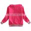 (F2879) fuchsia 18M-6Y nova baby kids embroidered hoodies warm girls coats children clothing whiolesale