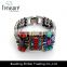 fashion jewelry hot selling Wholesale promotional product alloy cuff bracelet with gemstone bracelet