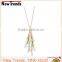 Vintage Bohemia style gold long chain turquoise charm necklace