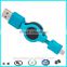Fast charge and sync flat retractable spring micro usb cord                        
                                                                                Supplier's Choice