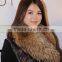 Winter warm hot sale big Raccoon Fur Collar Customized Plump Raccoon Fur Shawl Collar