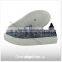 Girls Chic Slip-on Elastic Ribbons Woven Flats Leisure Shoes