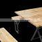 hotsale wooden top iron leg beer table sets factory from China