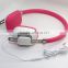 Cute mini wired headphones over ear good sound headset listening music calling phone
