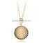 Luxury Moonstone Disc Pendant Chain Necklace Choker Costume Jewelry Accessory For Women