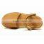 2016 Latest Design Simple Girls Khaki Sandals Shoes with TPR Sole
