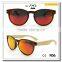 2015 Fashion Bamboo Arm Sunglasses Men Mirror Glasses Plastic Frame Sunglasses