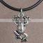 3.0mm Black adjustable vintage DIY dragonfly charm rubber choker necklace