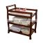 Solid wood baby diaper changing table toys storage shelf