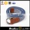 Customized Unisex Double D Ring Braided Elastic Belt