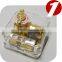 Edelweiss See-Through Wind Up Music Box Gold Plated Retro Music Box
