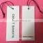 Printing Gold Color Logo Garment Hangtag
